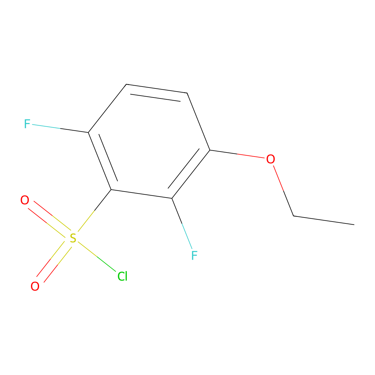 3-Ethoxy-2,6-difluorobenzenesulfonyl chloride molecular structure, CAS 1552934-62-9