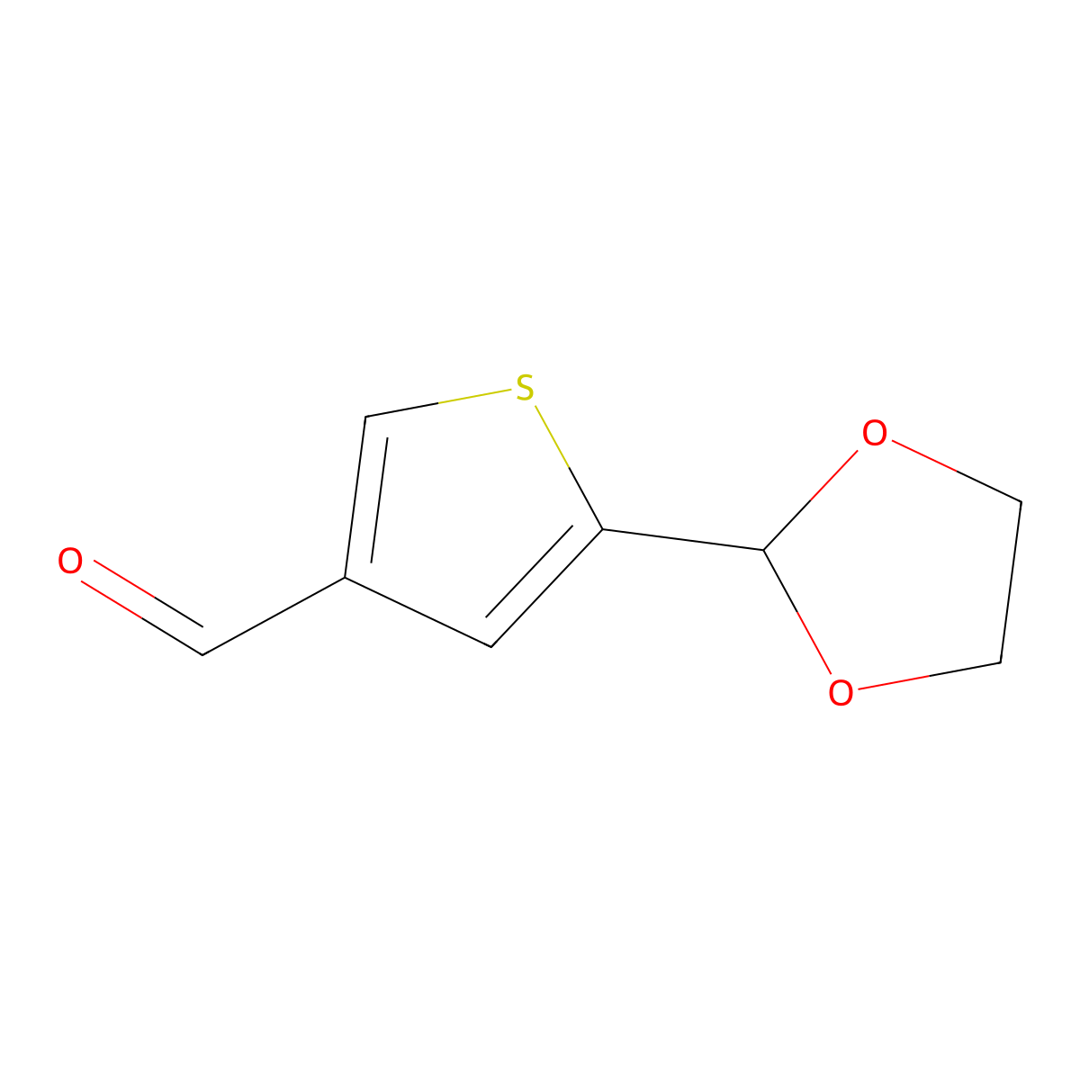 5-(1,3-Dioxolan-2-yl)thiophene-3-carbaldehyde molecular structure, CAS 155294-88-5