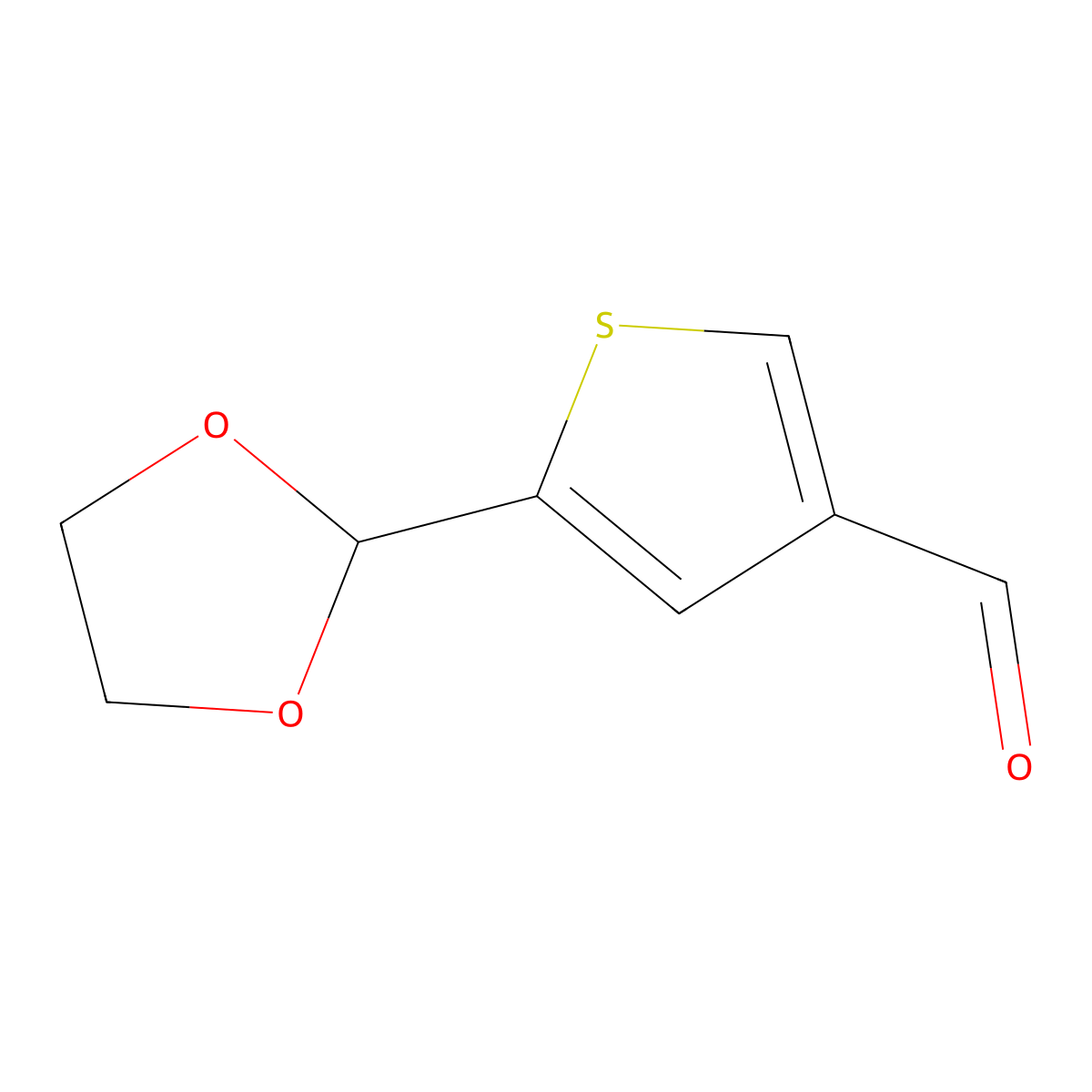 5-(1,3-Dioxolan-2-yl)thiophene-3-carbaldehyde molecular structure, CAS 155294-88-5