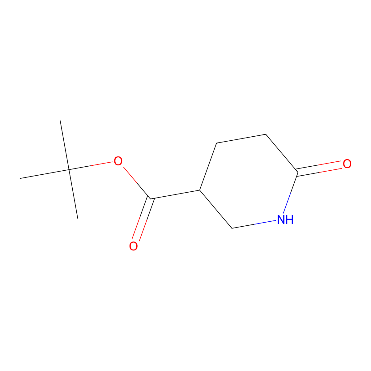 Tert-butyl 6-oxopiperidine-3-carboxylate molecular structure, CAS 1552946-57-2