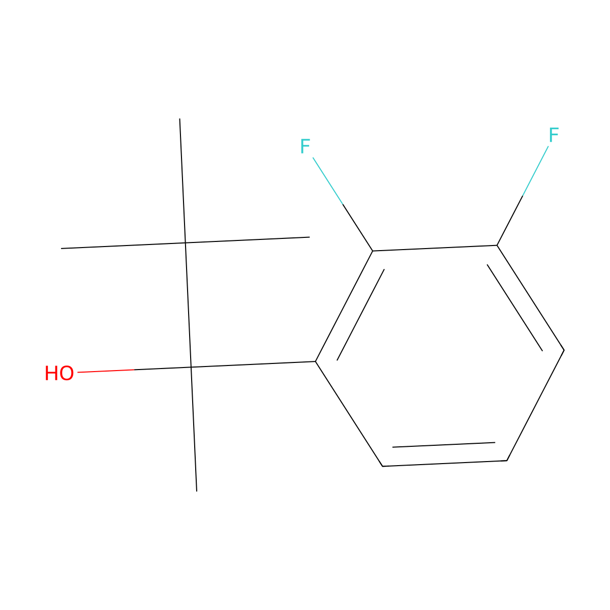 alpha-(1,1-Dimethylethyl)-2,3-difluoro-alpha-methylbenZenemethanol molecular structure, CAS 1552981-94-8