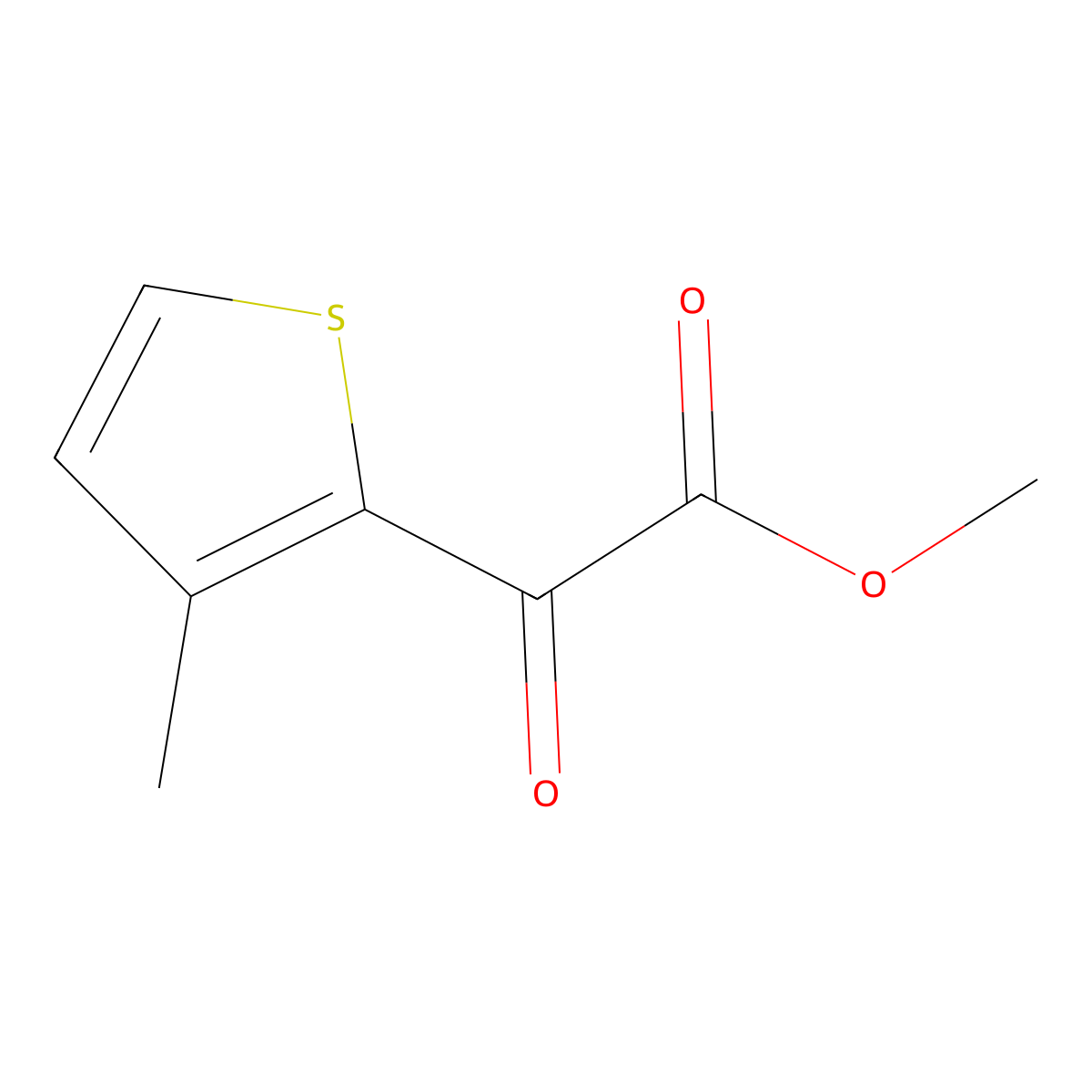 Methyl 2-(3-methylthiophen-2-yl)-2-oxoacetate molecular structure, CAS 155299-35-7