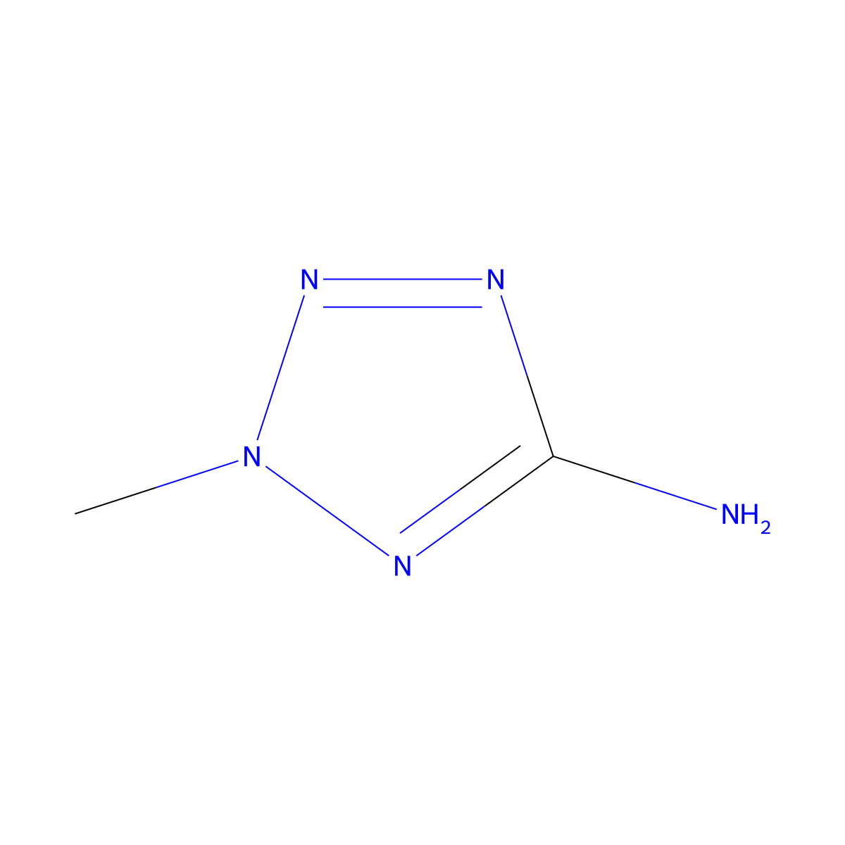 2-methyl-2H-1,2,3,4-tetrazol-5-amine molecular structure, CAS 1553-84-0