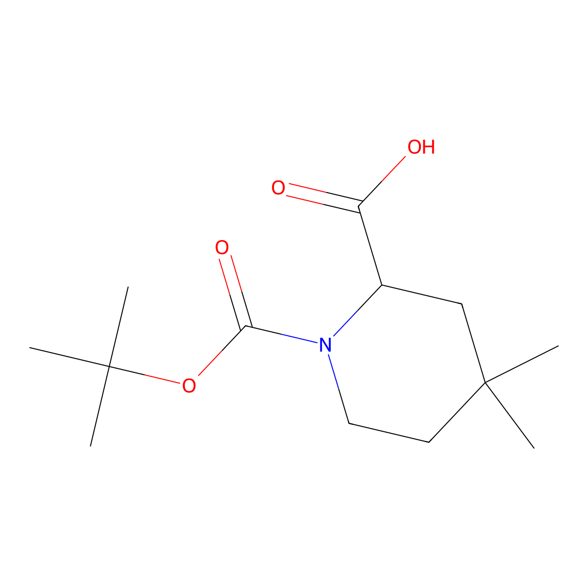 1-[(Tert-butoxy)carbonyl]-4,4-dimethylpiperidine-2-carboxylic acid molecular structure, CAS 155302-06-0