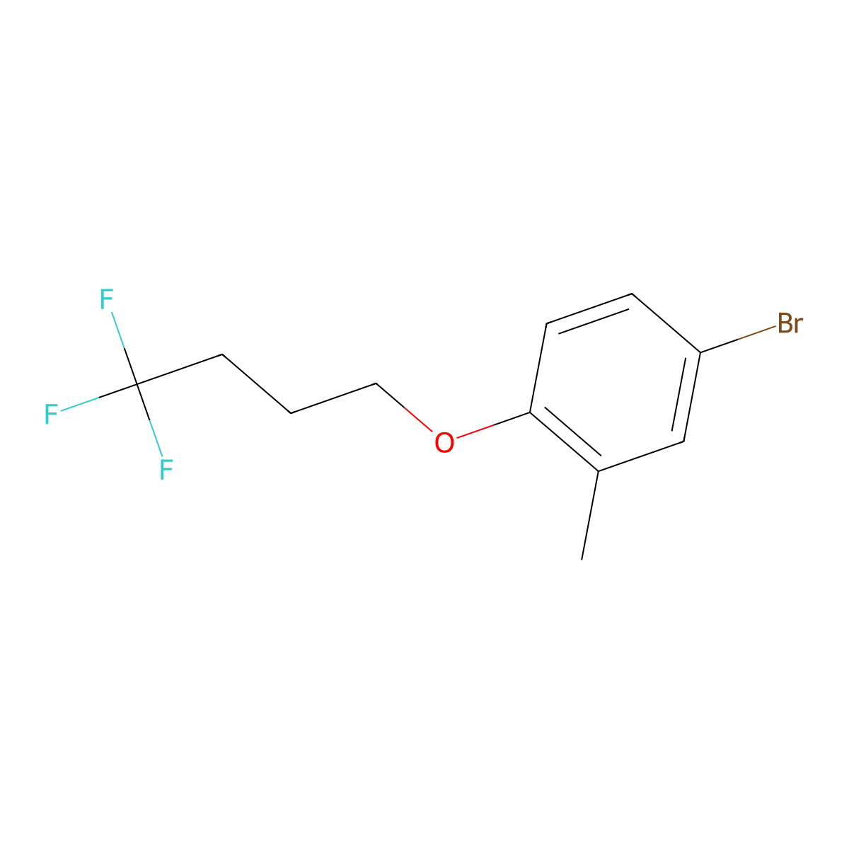 4-Bromo-2-methyl-1-(4,4,4-trifluorobutoxy)benzene molecular structure, CAS 1553027-09-0