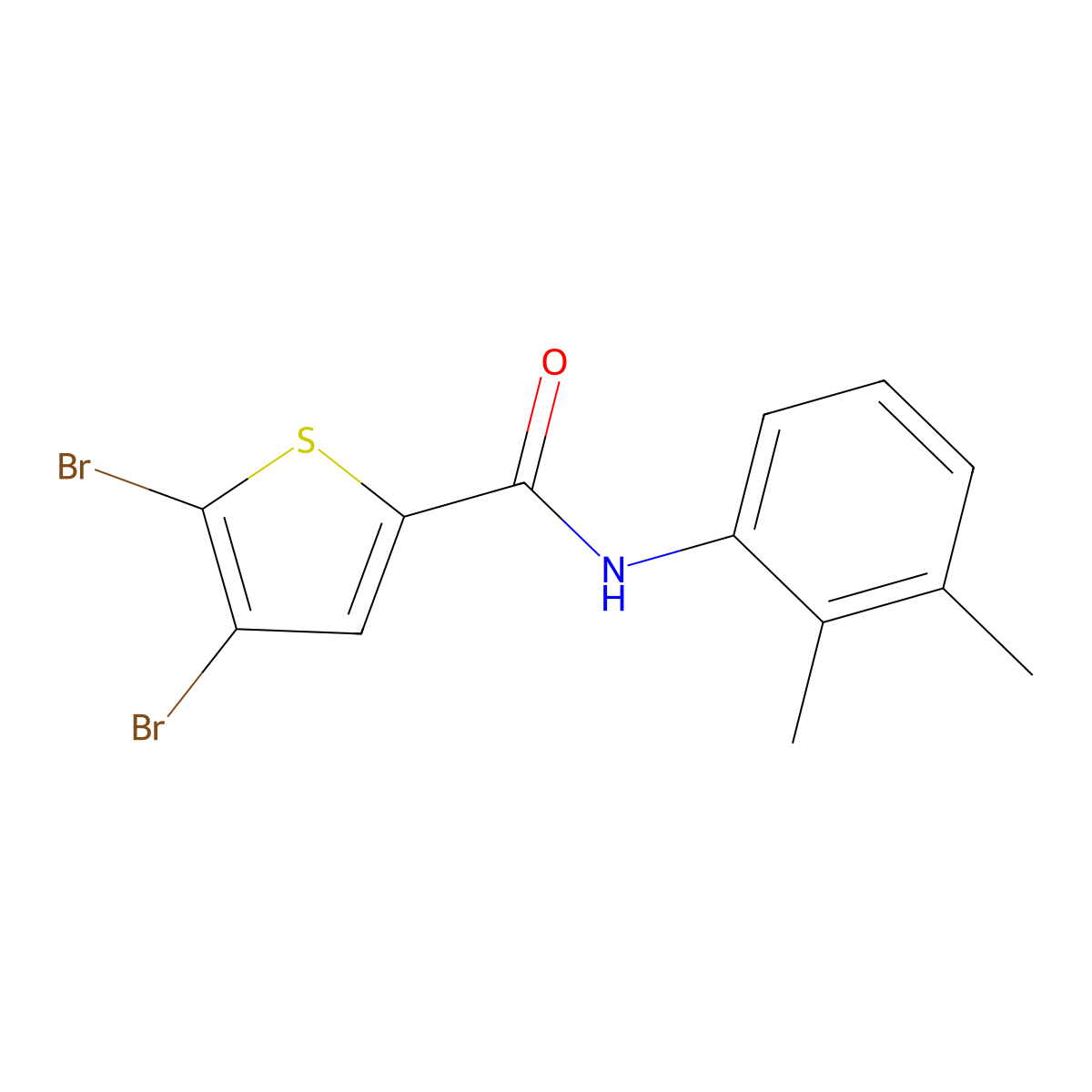 4,5-dibromo-N-(2,3-dimethylphenyl)thiophene-2-carboxamide molecular structure, CAS 155308-63-7