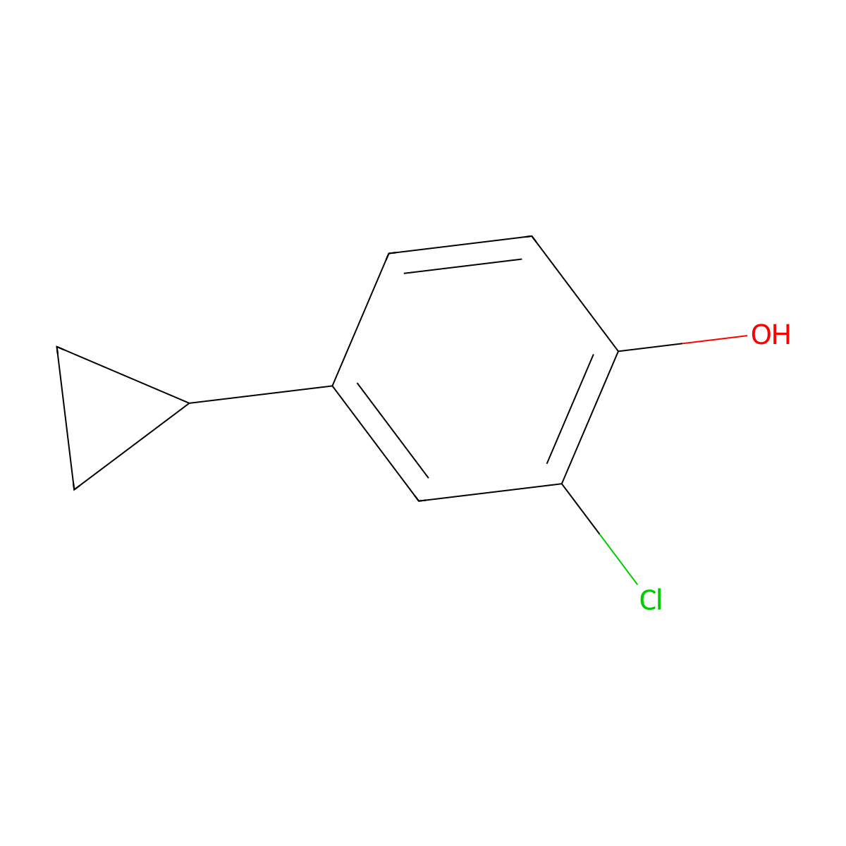 2-Chloro-4-cyclopropylphenol molecular structure, CAS 1553103-02-8