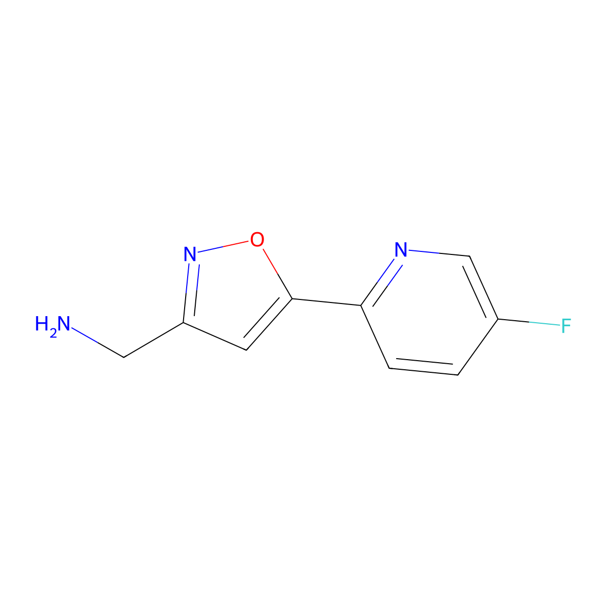 [5-(5-Fluoropyridin-2-yl)-1,2-oxazol-3-yl]methanamine molecular structure, CAS 1553105-05-7