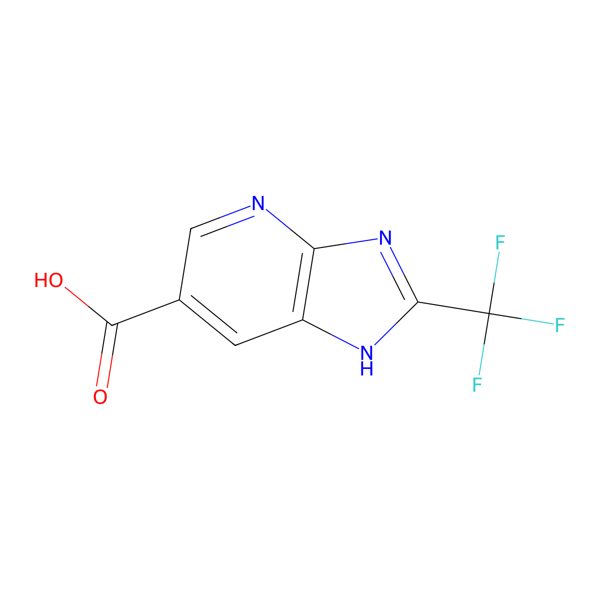 2-(trifluoromethyl)-3H-imidazo[4,5-b]pyridine-6-carboxylic acid molecular structure, CAS 1553145-77-9