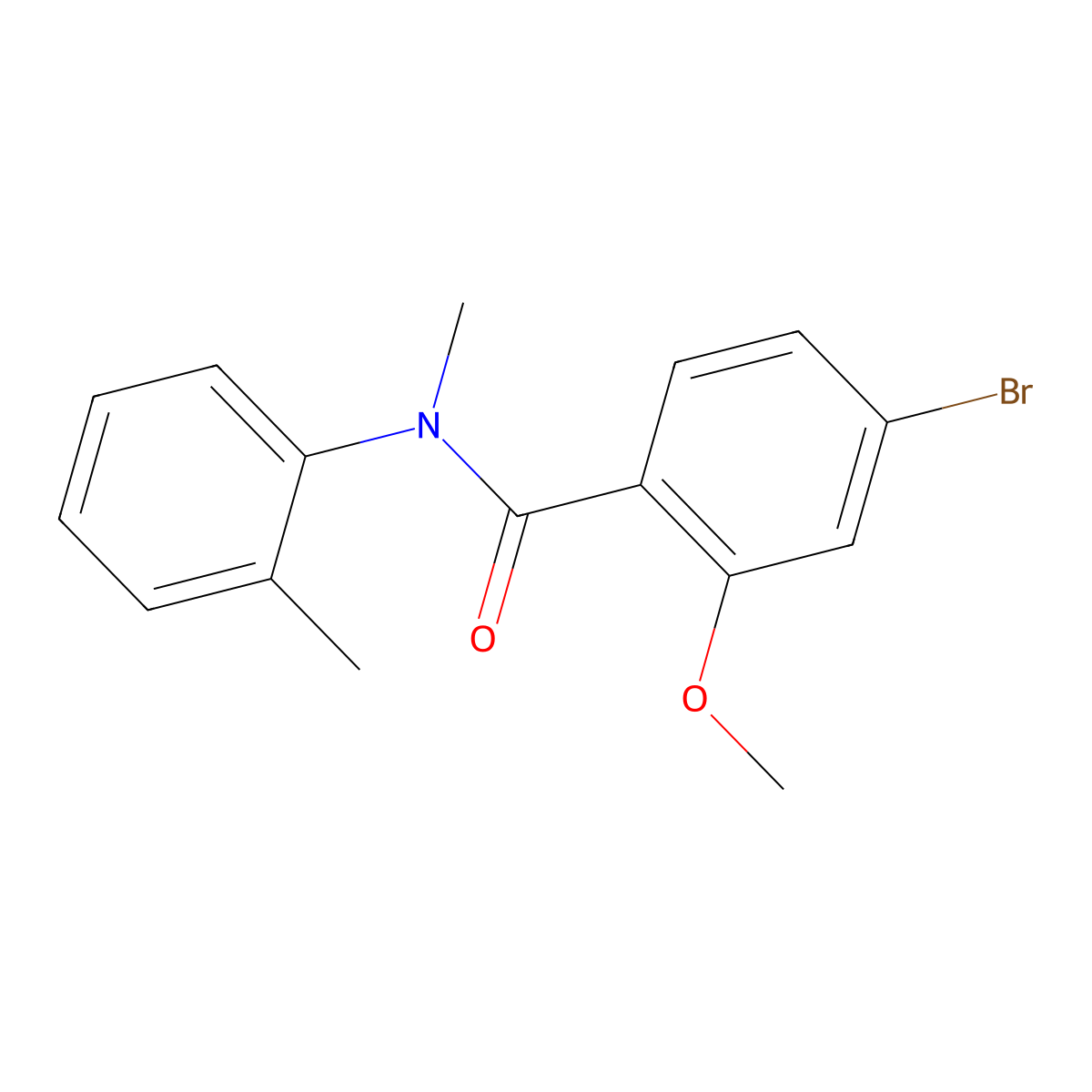 4-Bromo-2-methoxy-N-methyl-N-(2-methylphenyl)benzamide molecular structure, CAS 1553166-05-4