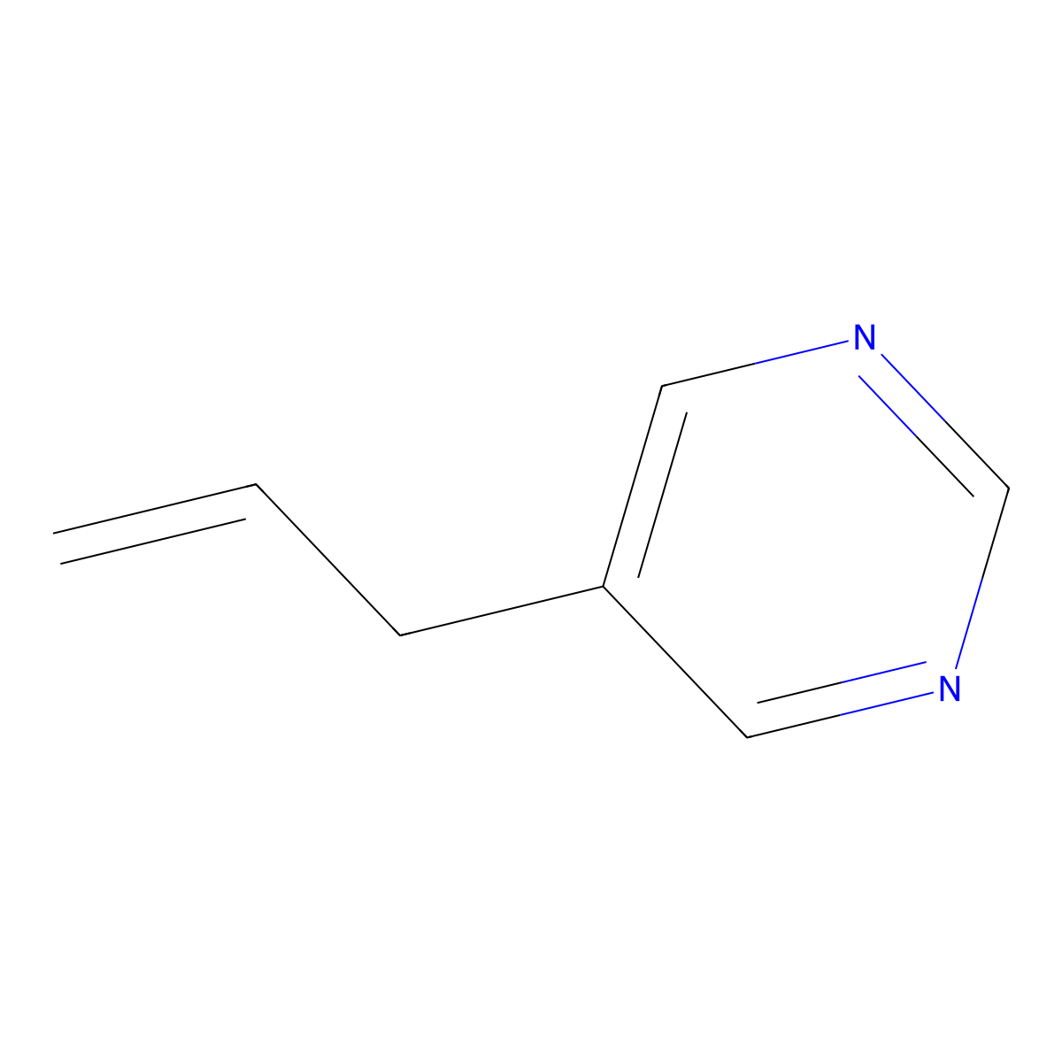 5-(Prop-2-en-1-yl)pyrimidine molecular structure, CAS 1553179-03-5