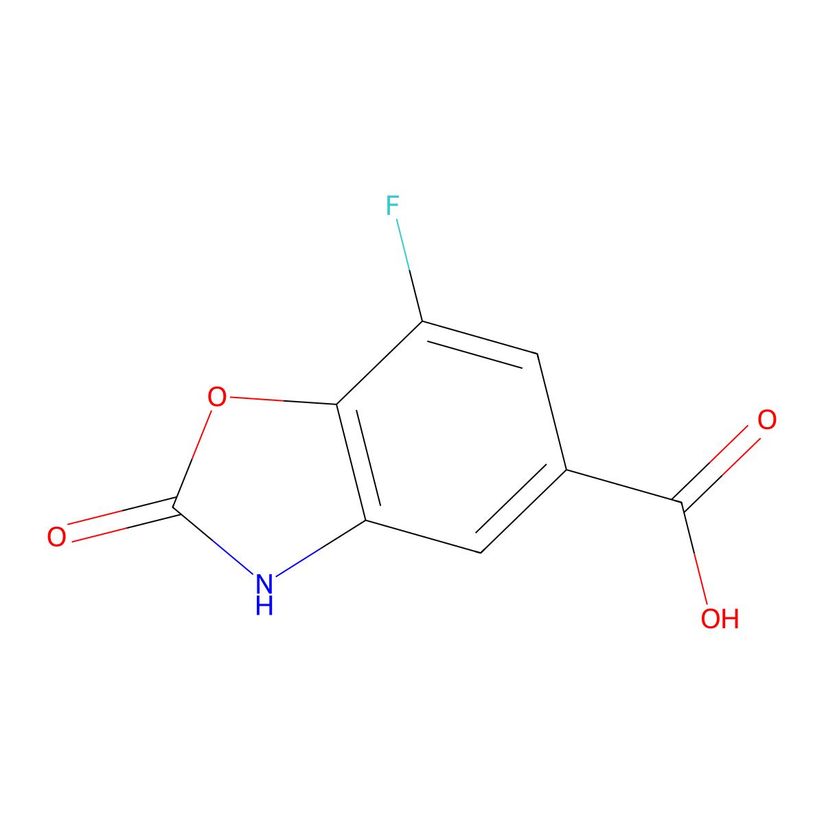 7-Fluoro-2-oxo-2,3-dihydrobenzo[d]oxazole-5-carboxylic acid molecular structure, CAS 1553181-67-1