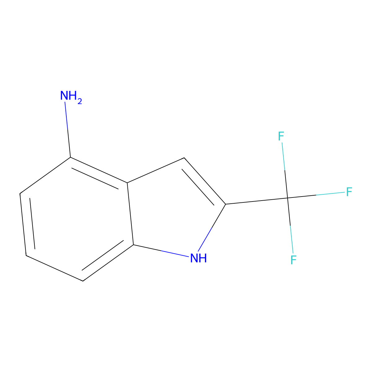 2-(Trifluoromethyl)-1H-indol-4-amine molecular structure, CAS 1553181-95-5
