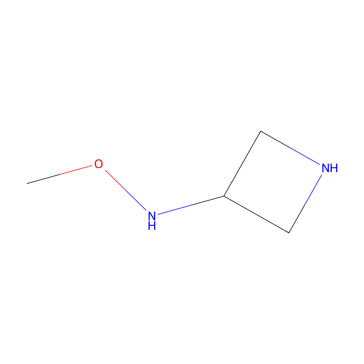 N-methoxyazetidin-3-amine molecular structure, CAS 1553192-00-9