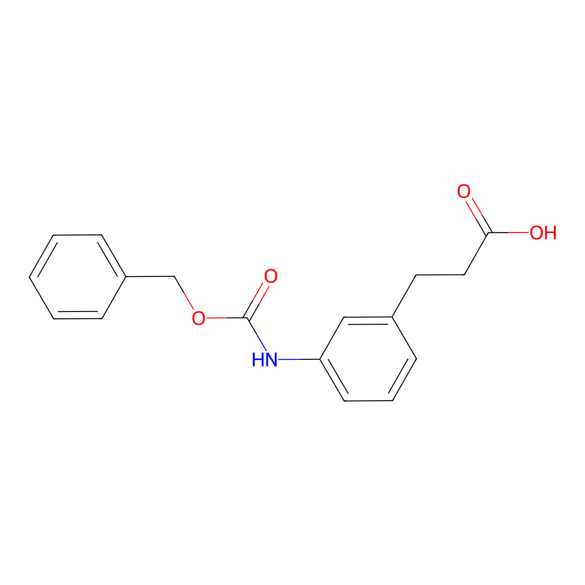 3-(3-{[(Benzyloxy)carbonyl]amino}phenyl)propanoic acid molecular structure, CAS 1553211-41-8