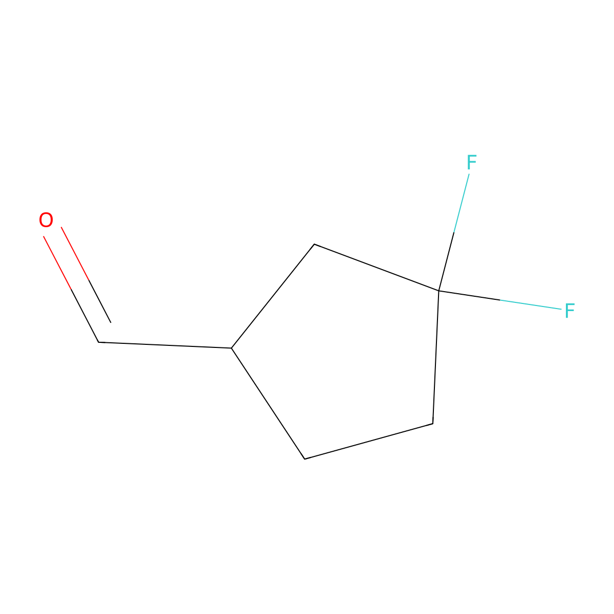 3,3-Difluorocyclopentane-1-carbaldehyde molecular structure, CAS 1553231-11-0