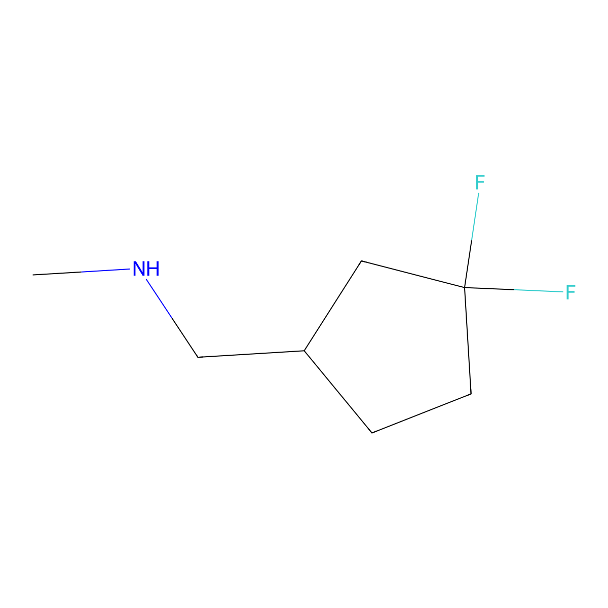 [(3,3-Difluorocyclopentyl)methyl](methyl)amine molecular structure, CAS 1553231-43-8