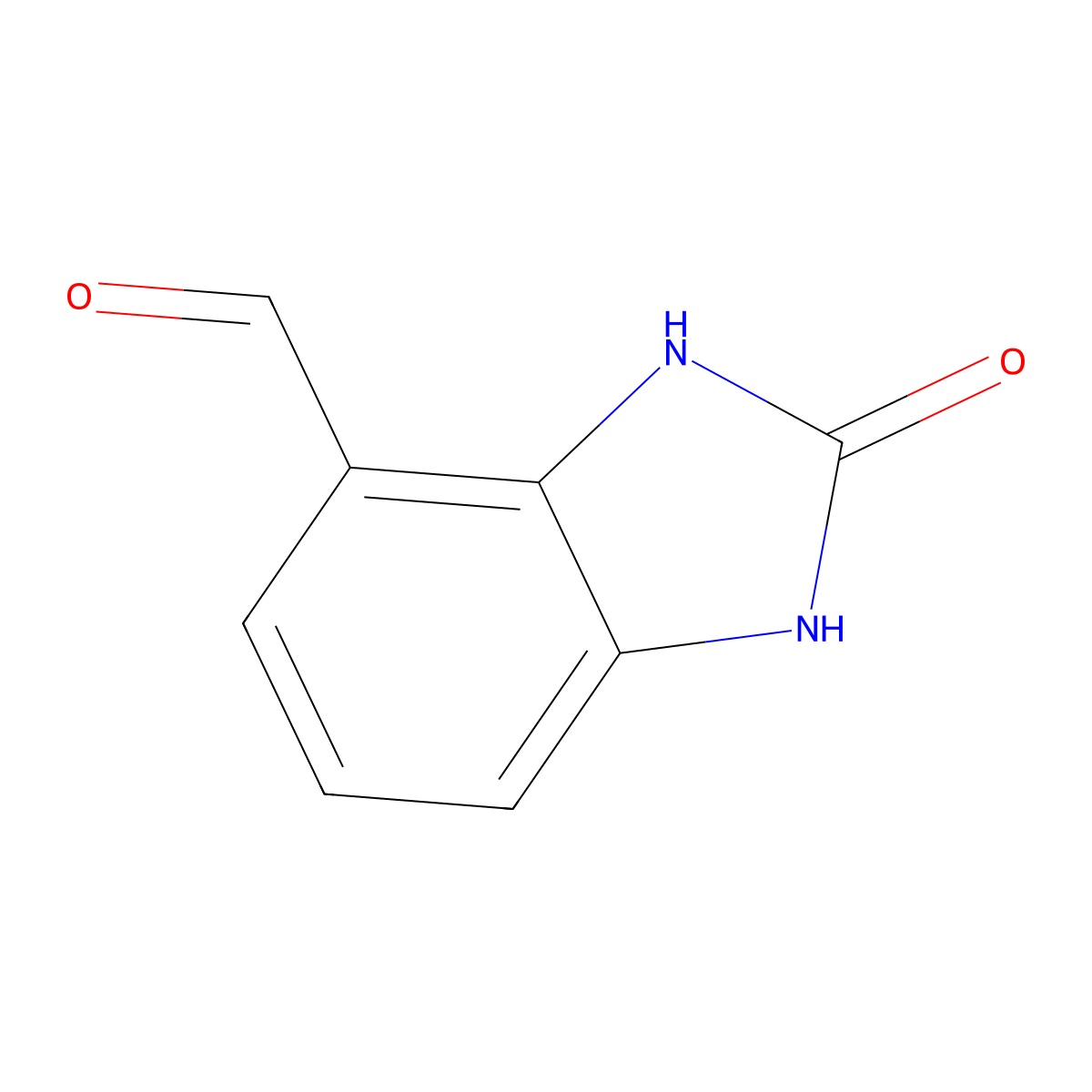 2-oxo-2,3-dihydro-1H-1,3-benzodiazole-4-carbaldehyde molecular structure, CAS 1553231-99-4