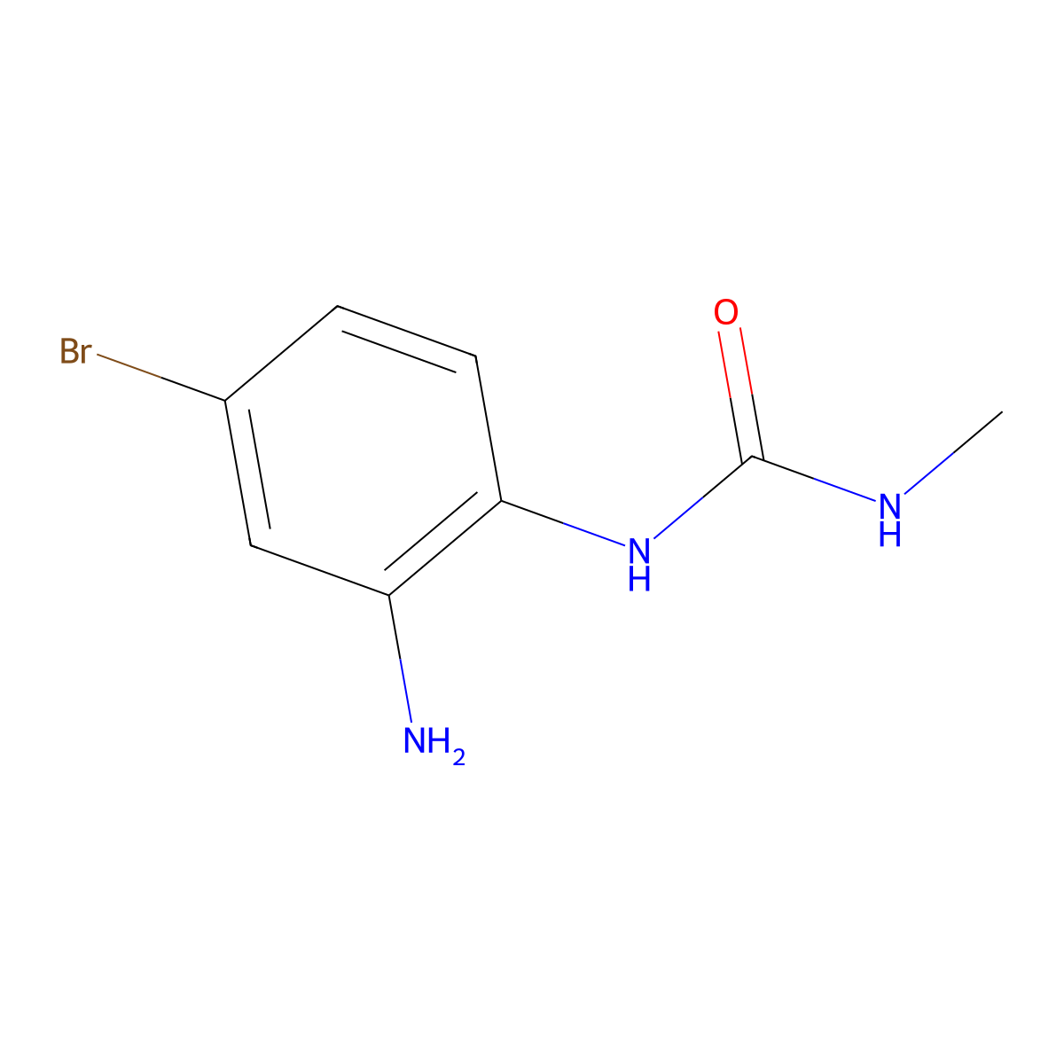 1-(2-Amino-4-bromophenyl)-3-methylurea molecular structure, CAS 1553236-72-8