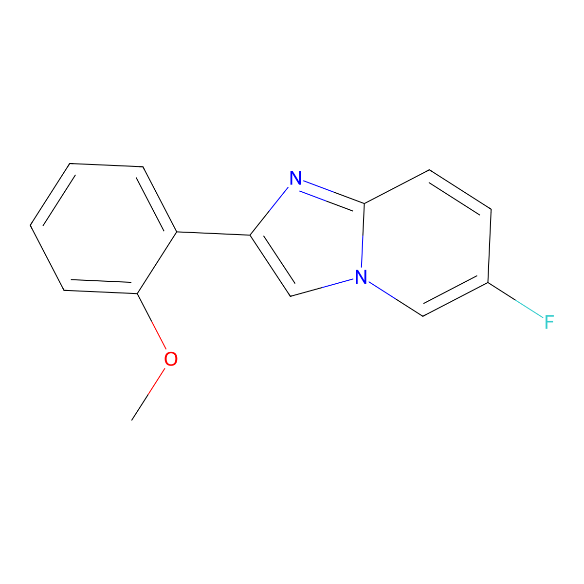 6-Fluoro-2-(2-methoxyphenyl)imidazo[1,2-a]pyridine molecular structure, CAS 1553261-29-2