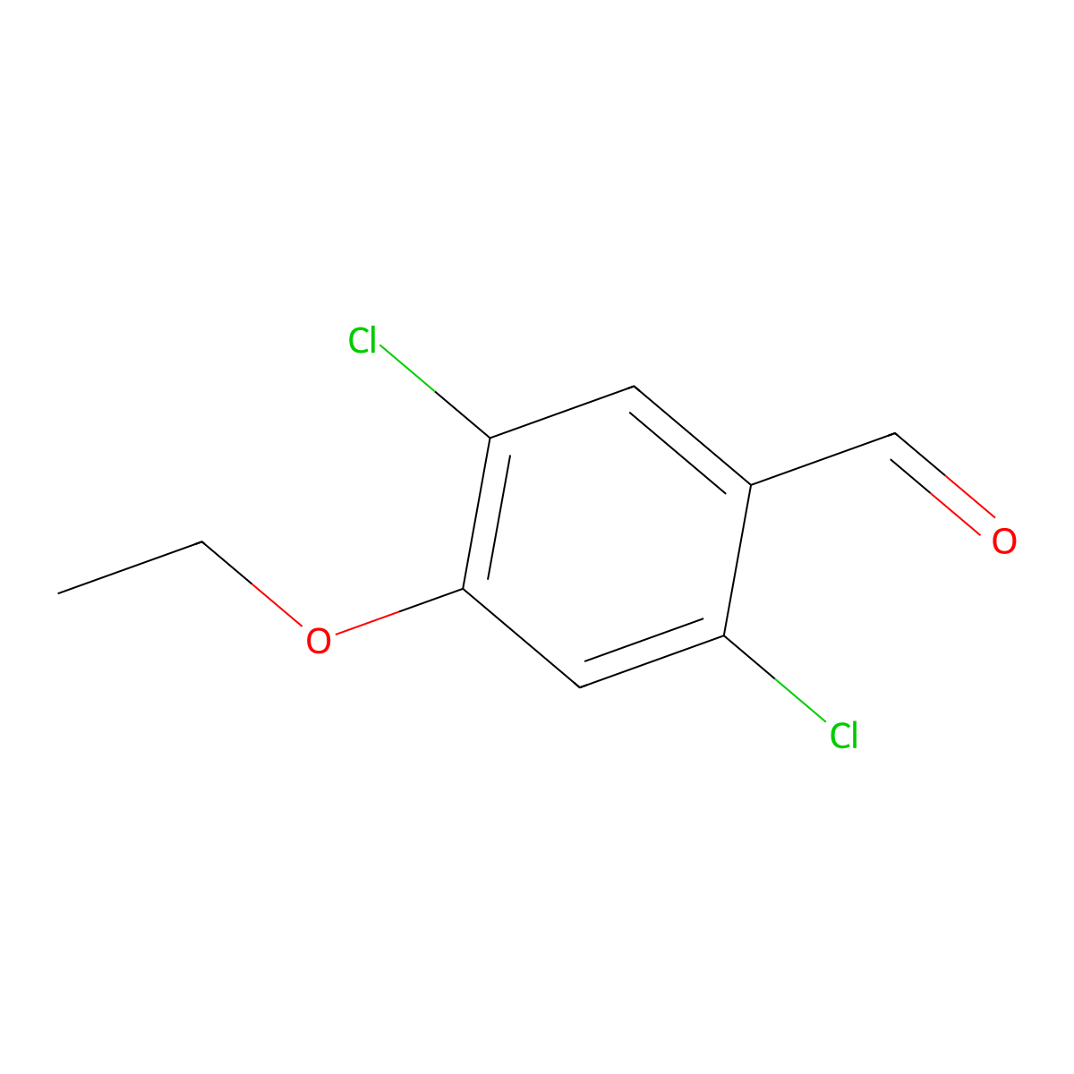 2,5-Dichloro-4-ethoxybenzaldehyde molecular structure, CAS 1553283-00-3