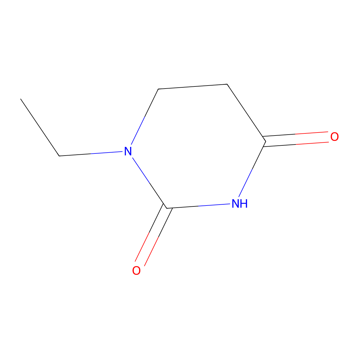 1-Ethyldihydro-2,4(1H,3H)-pyrimidinedione molecular structure, CAS 15533-70-7