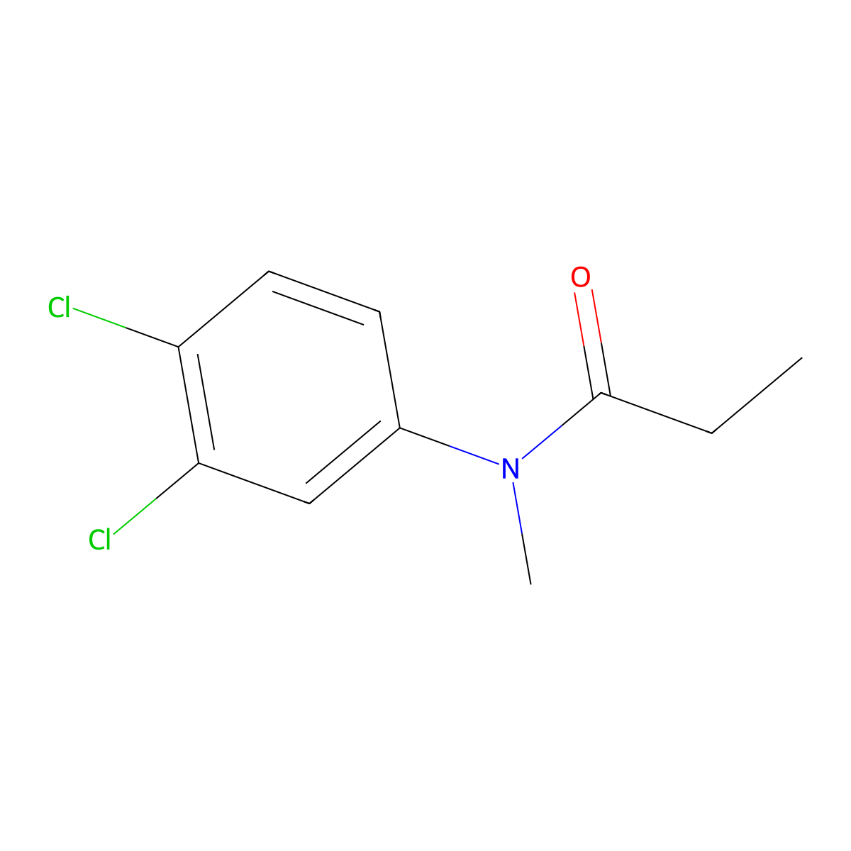 N-(3,4-Dichlorophenyl)-N-methylpropanamide molecular structure, CAS 15533-81-0