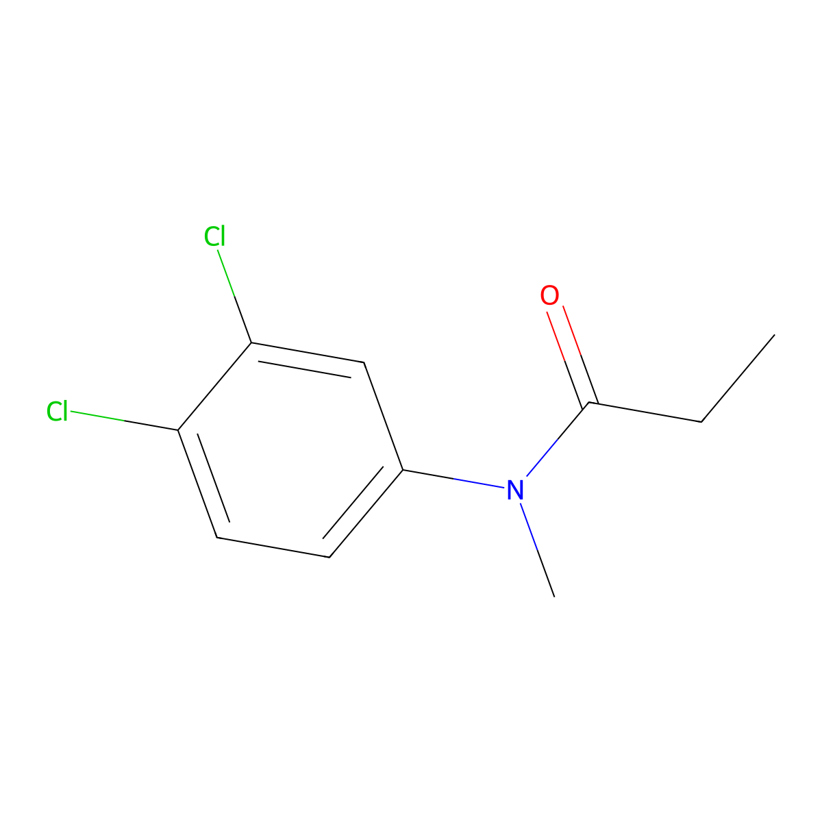 N-(3,4-Dichlorophenyl)-N-methylpropanamide molecular structure, CAS 15533-81-0