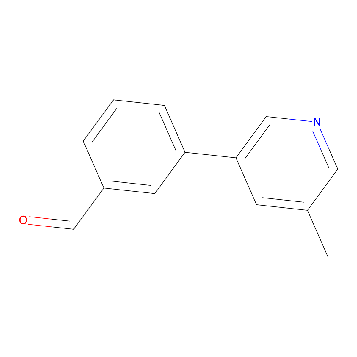 3-(5-Methylpyridin-3-yl)benzaldehyde molecular structure, CAS 1553309-90-2