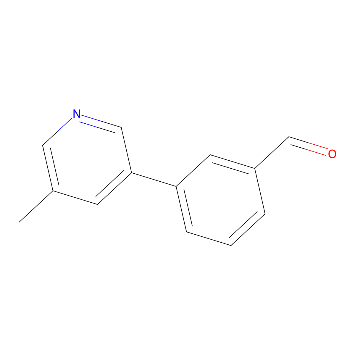 3-(5-Methylpyridin-3-yl)benzaldehyde molecular structure, CAS 1553309-90-2