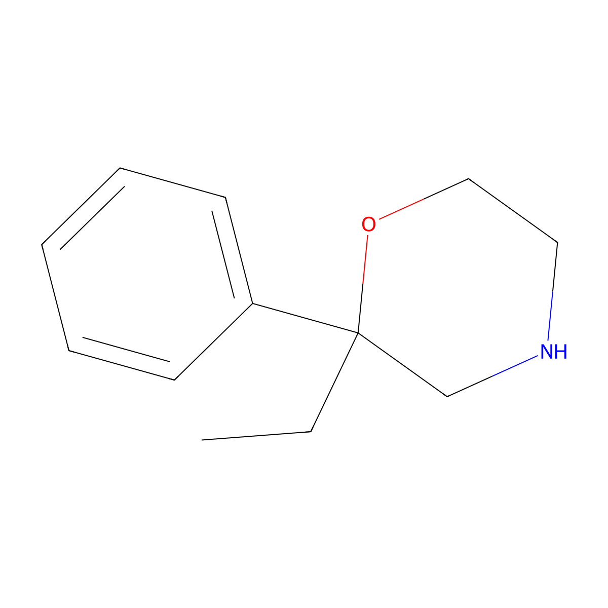 2-Ethyl-2-phenylmorpholine molecular structure, CAS 1553324-83-6