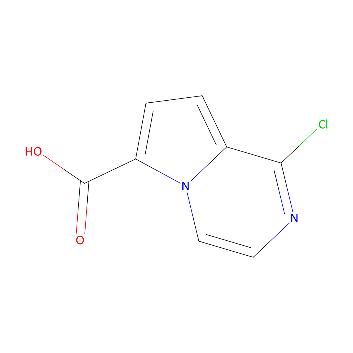 1-Chloropyrrolo(1,2-a)pyrazine-6-carboxylic acid molecular structure, CAS 1553326-18-3
