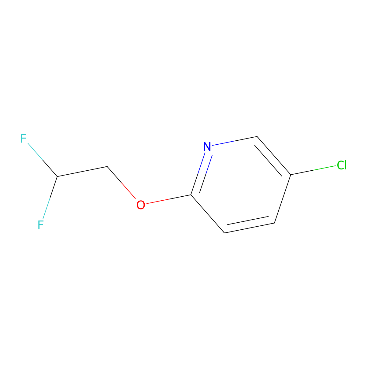 5-Chloro-2-(2,2-difluoroethoxy)pyridine molecular structure, CAS 1553333-96-2