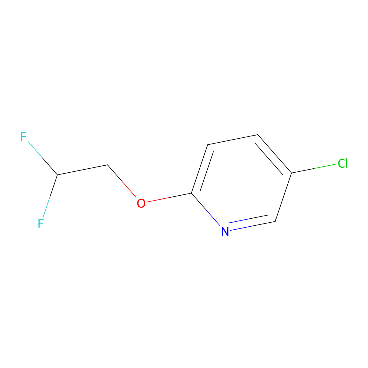 5-Chloro-2-(2,2-difluoroethoxy)pyridine molecular structure, CAS 1553333-96-2