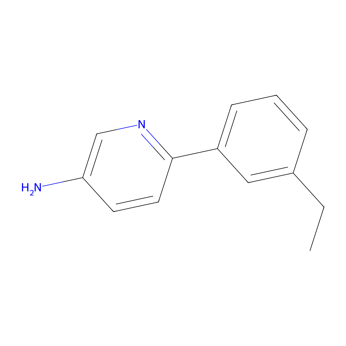 6-(3-Ethylphenyl)pyridin-3-amine molecular structure, CAS 1553375-64-6