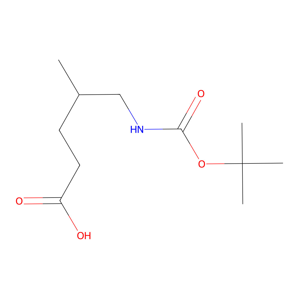5-{[(Tert-butoxy)carbonyl]amino}-4-methylpentanoic acid molecular structure, CAS 1553380-88-3
