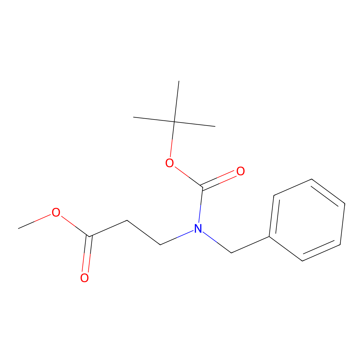 Methyl 3-(benzyl(tert-butoxycarbonyl)amino)propanoate molecular structure, CAS 155339-52-9