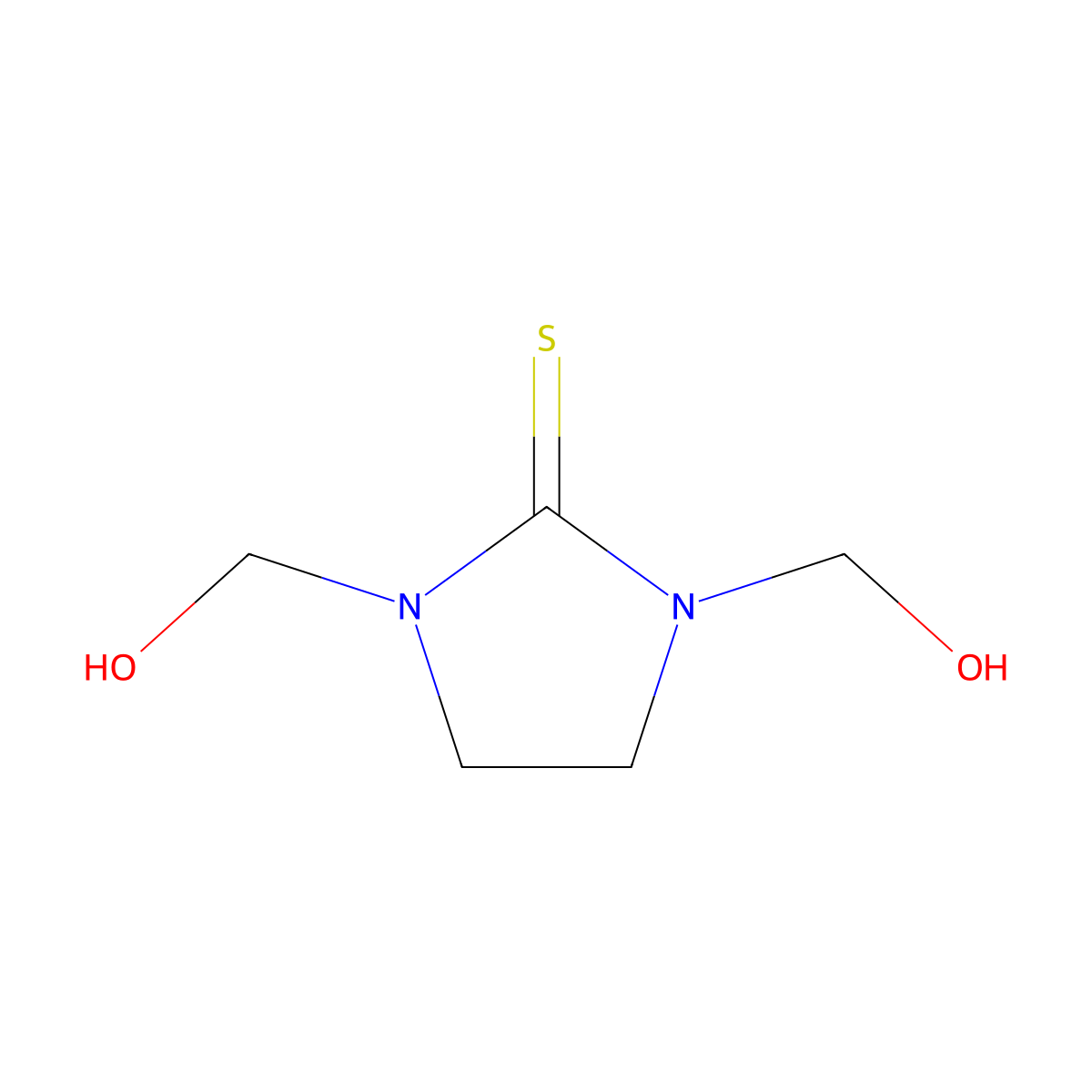 1,3-Bis(hydroxymethyl)-2-imidazolidinethione molecular structure, CAS 15534-95-9