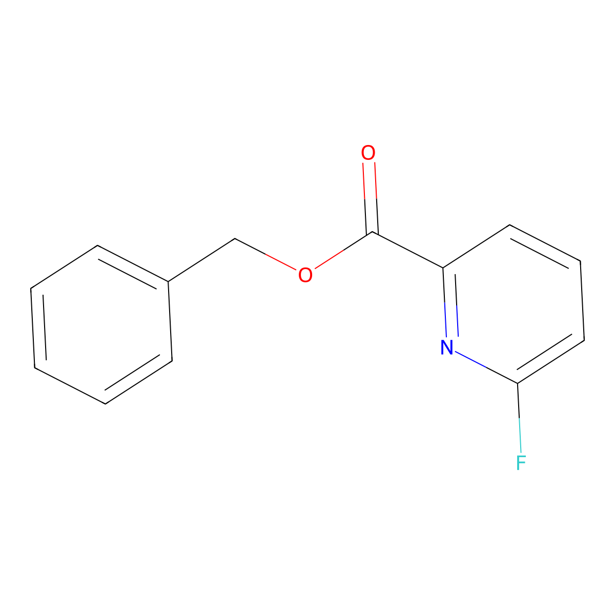 Benzyl 6-fluoropyridine-2-carboxylate molecular structure, CAS 1553407-80-9