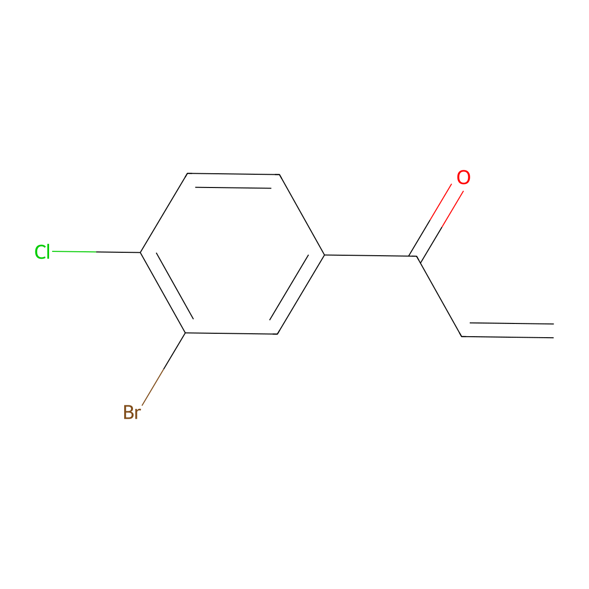 1-(3-Bromo-4-chlorophenyl)prop-2-en-1-one molecular structure, CAS 1553429-97-2