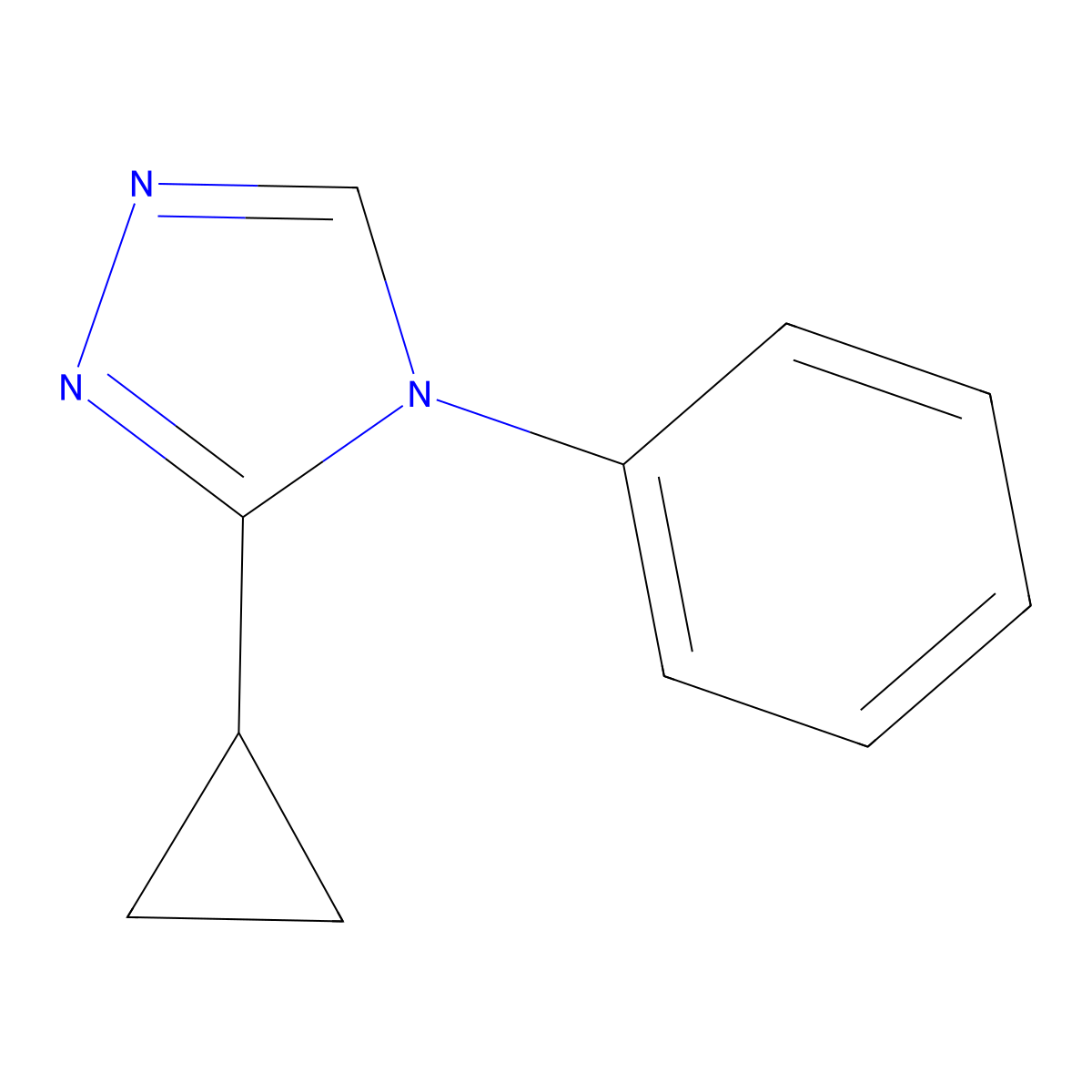 3-cyclopropyl-4-phenyl-4H-1,2,4-triazole molecular structure, CAS 1553431-50-7