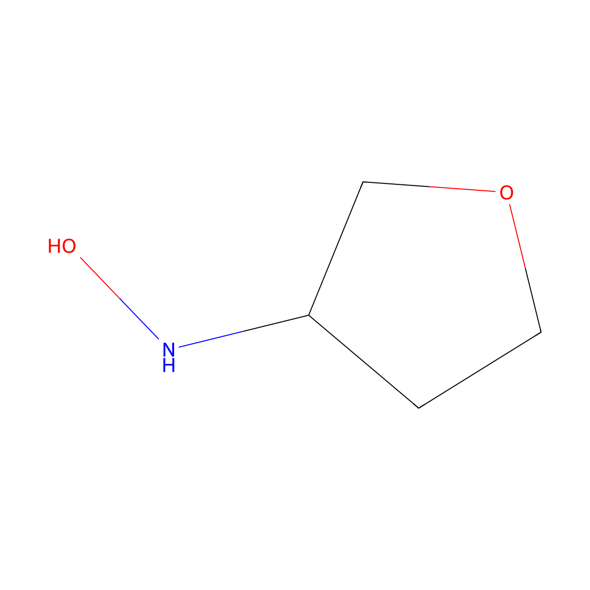 N-(oxolan-3-yl)hydroxylamine molecular structure, CAS 1553443-81-4