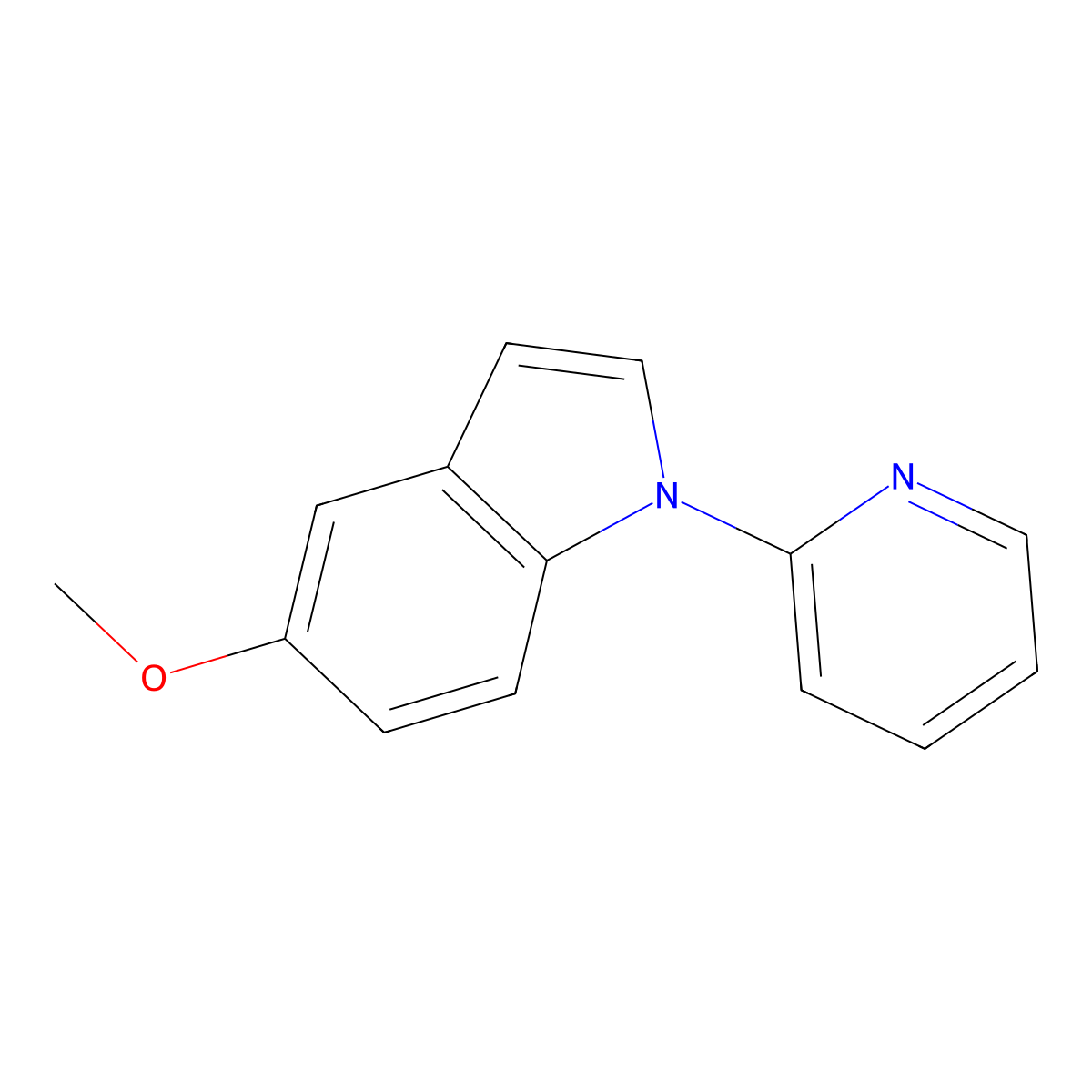 5-Methoxy-1-(Pyridin-2-yl)-1H-indole molecular structure, CAS 155346-18-2
