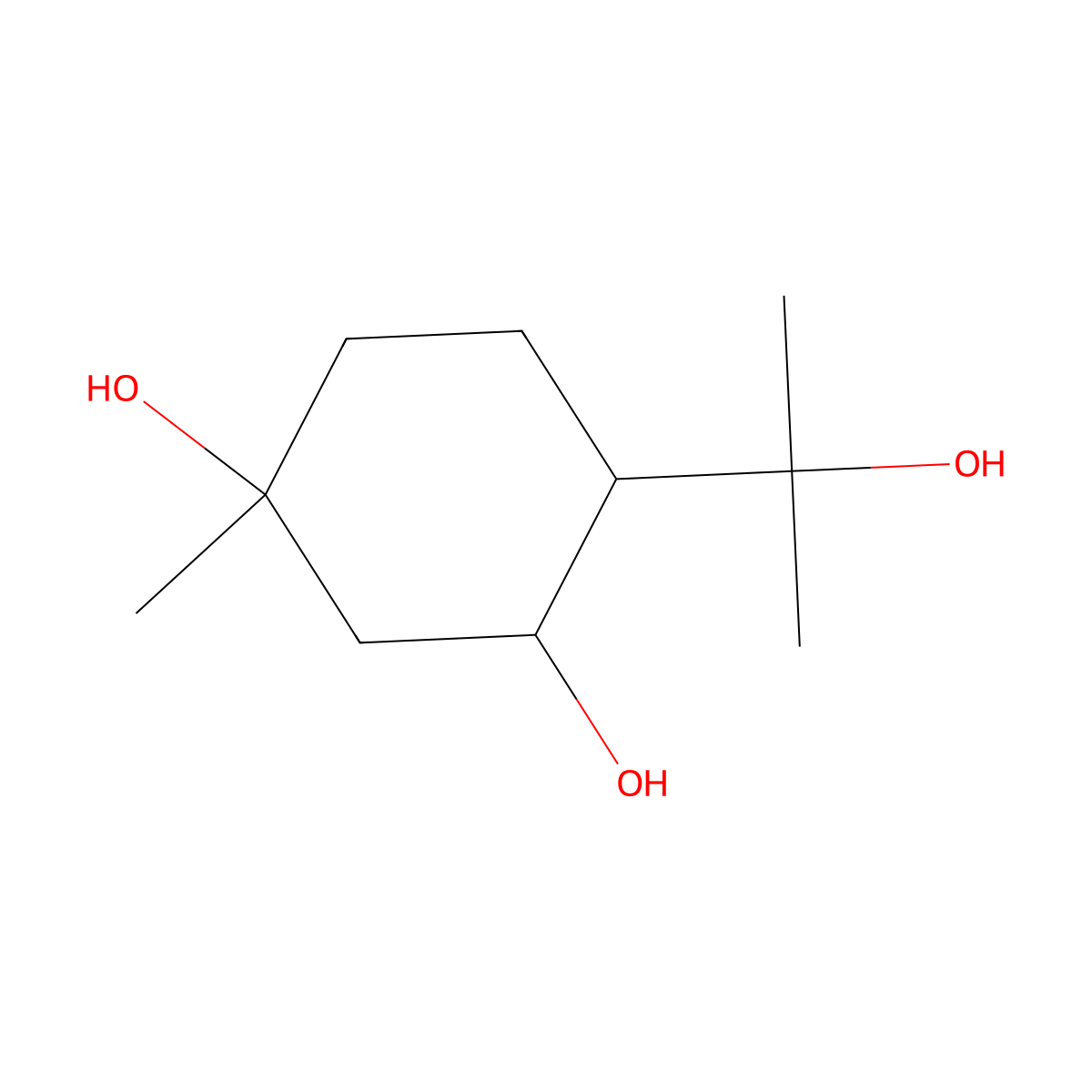 p-Menthane-1,3,8-triol molecular structure, CAS 155348-06-4