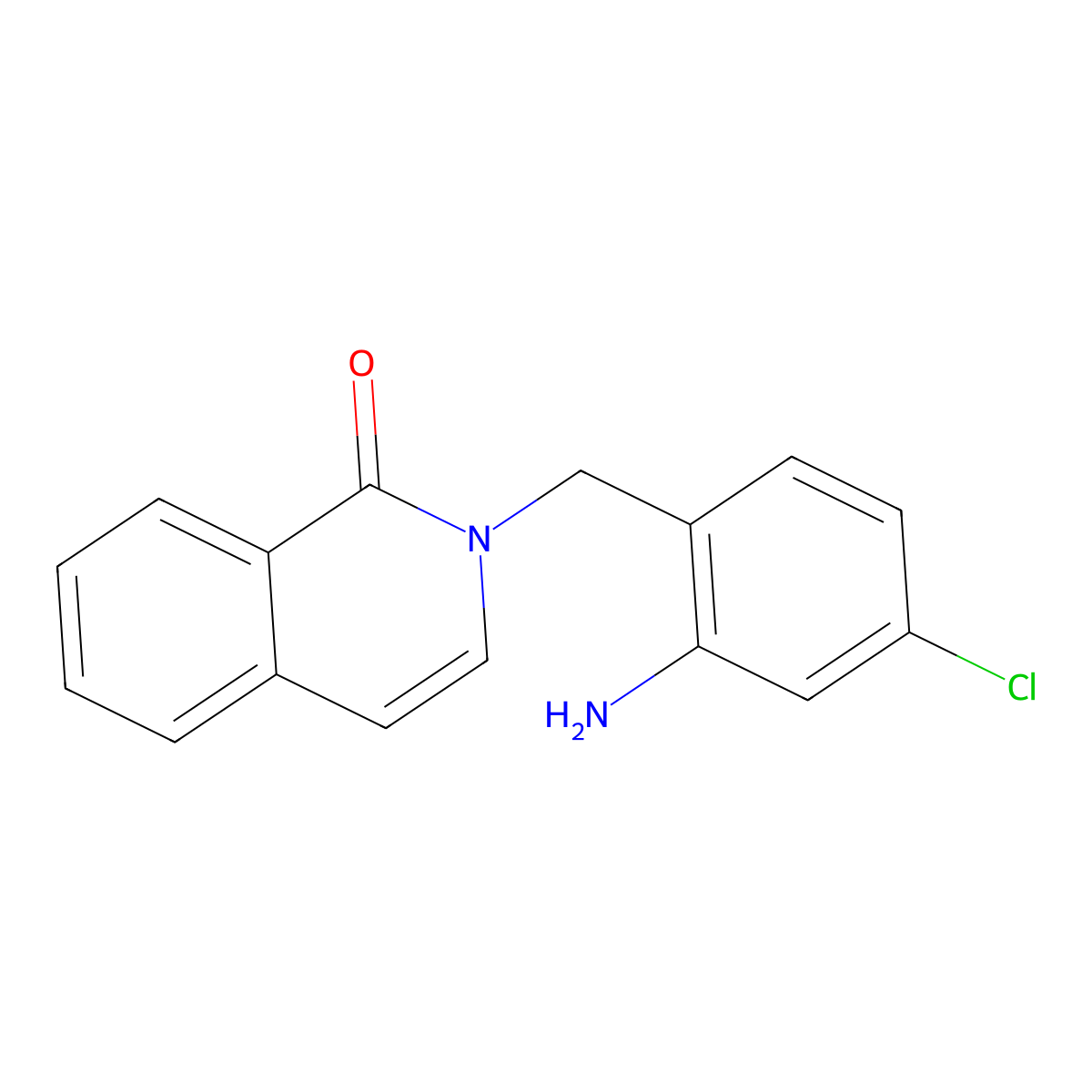 2-[(2-Amino-4-chlorophenyl)methyl]-1,2-dihydroisoquinolin-1-one molecular structure, CAS 1553484-41-5