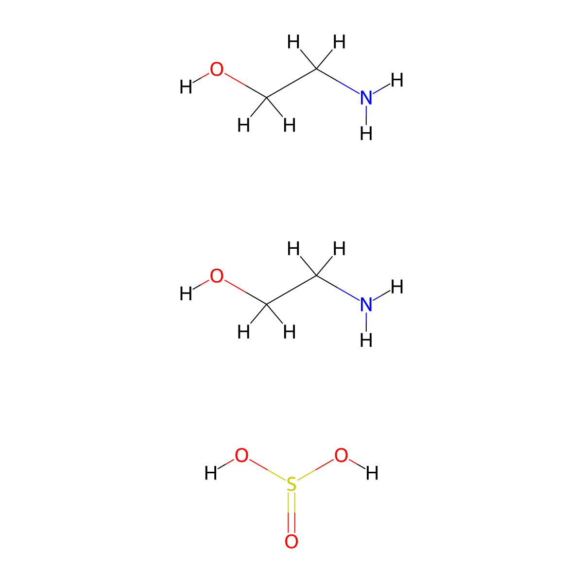 Bis((2-hydroxyethyl)ammonium) sulphite molecular structure, CAS 15535-29-2