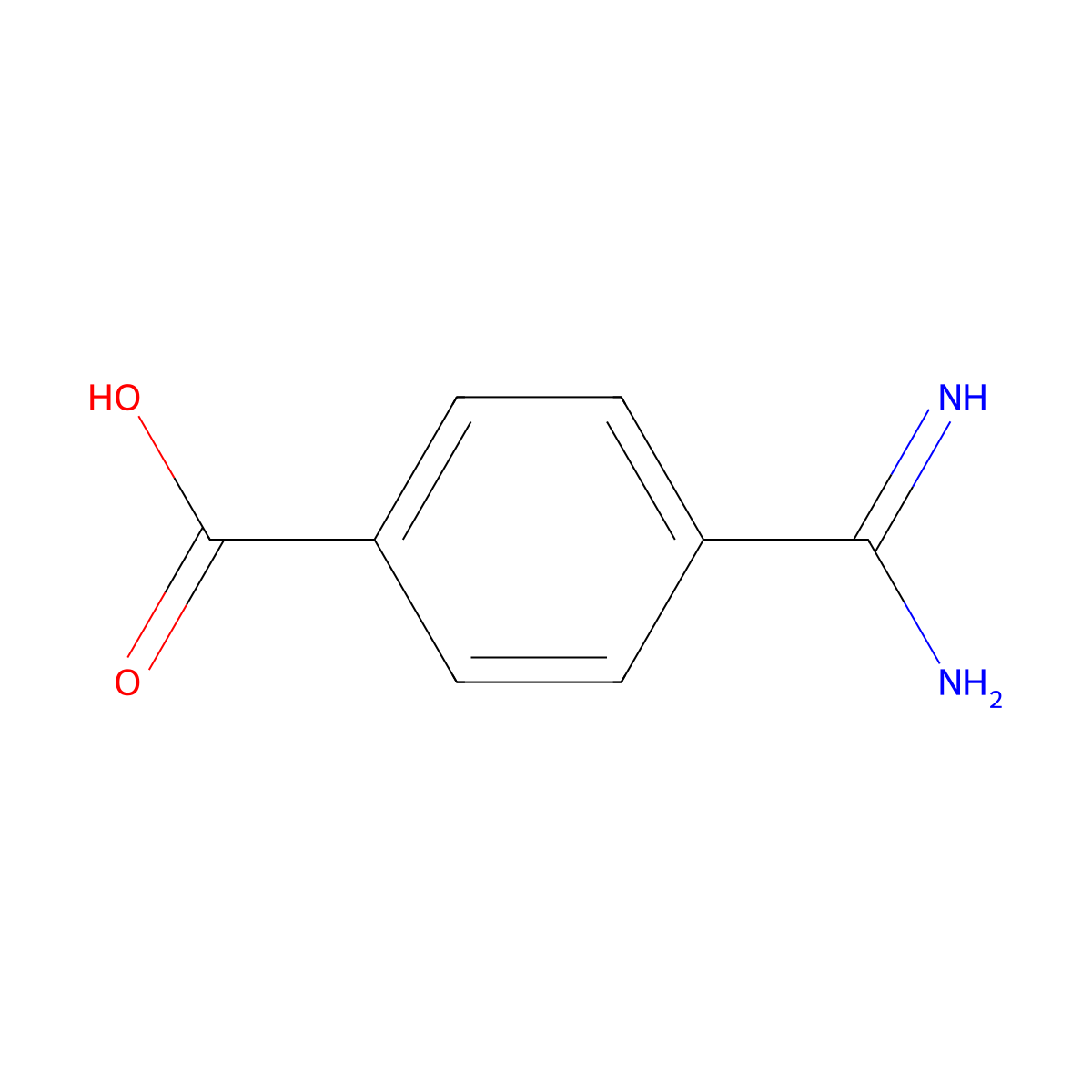 4-Carbamimidoylbenzoic acid molecular structure, CAS 15535-95-2