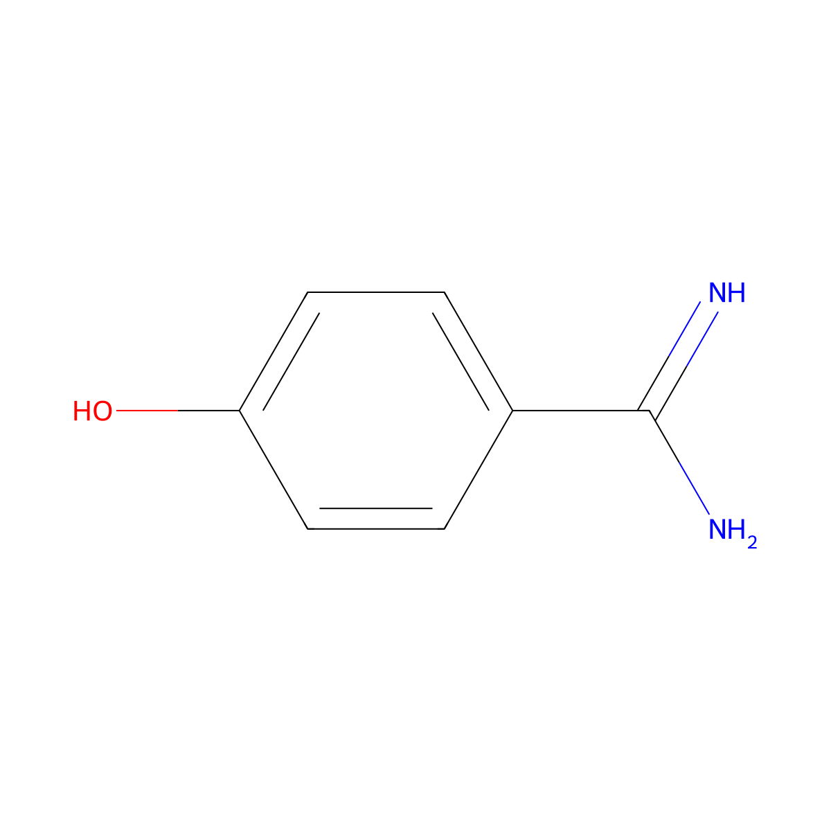 4-Hydroxy-benzamidine molecular structure, CAS 15535-98-5