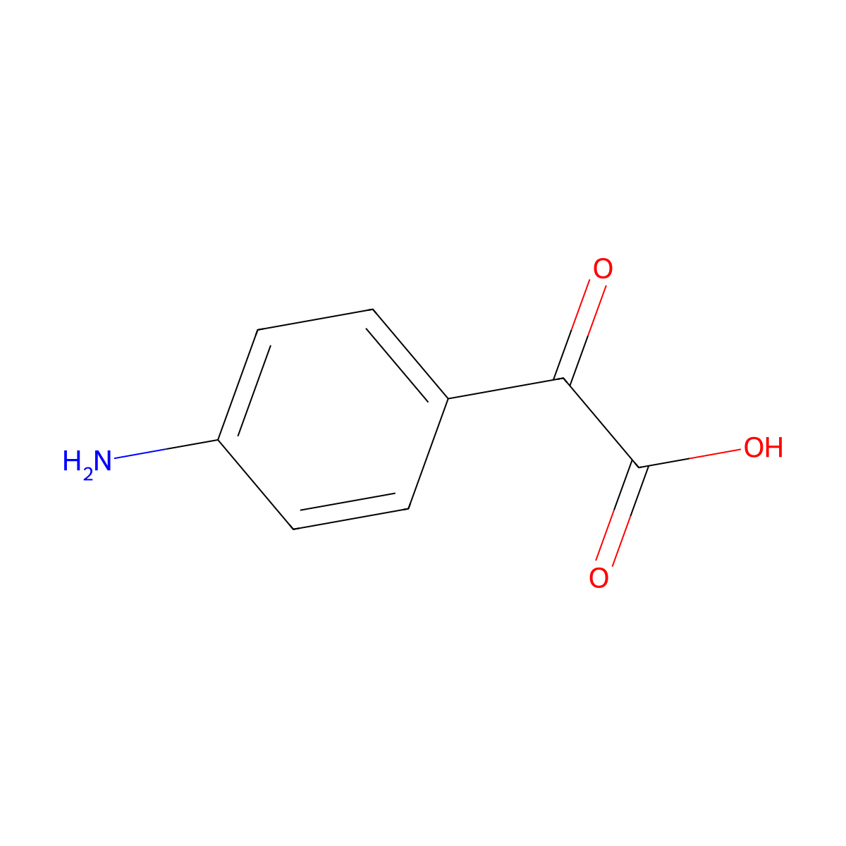 4-Amino-alpha-oxobenzeneacetic acid molecular structure, CAS 15535-99-6