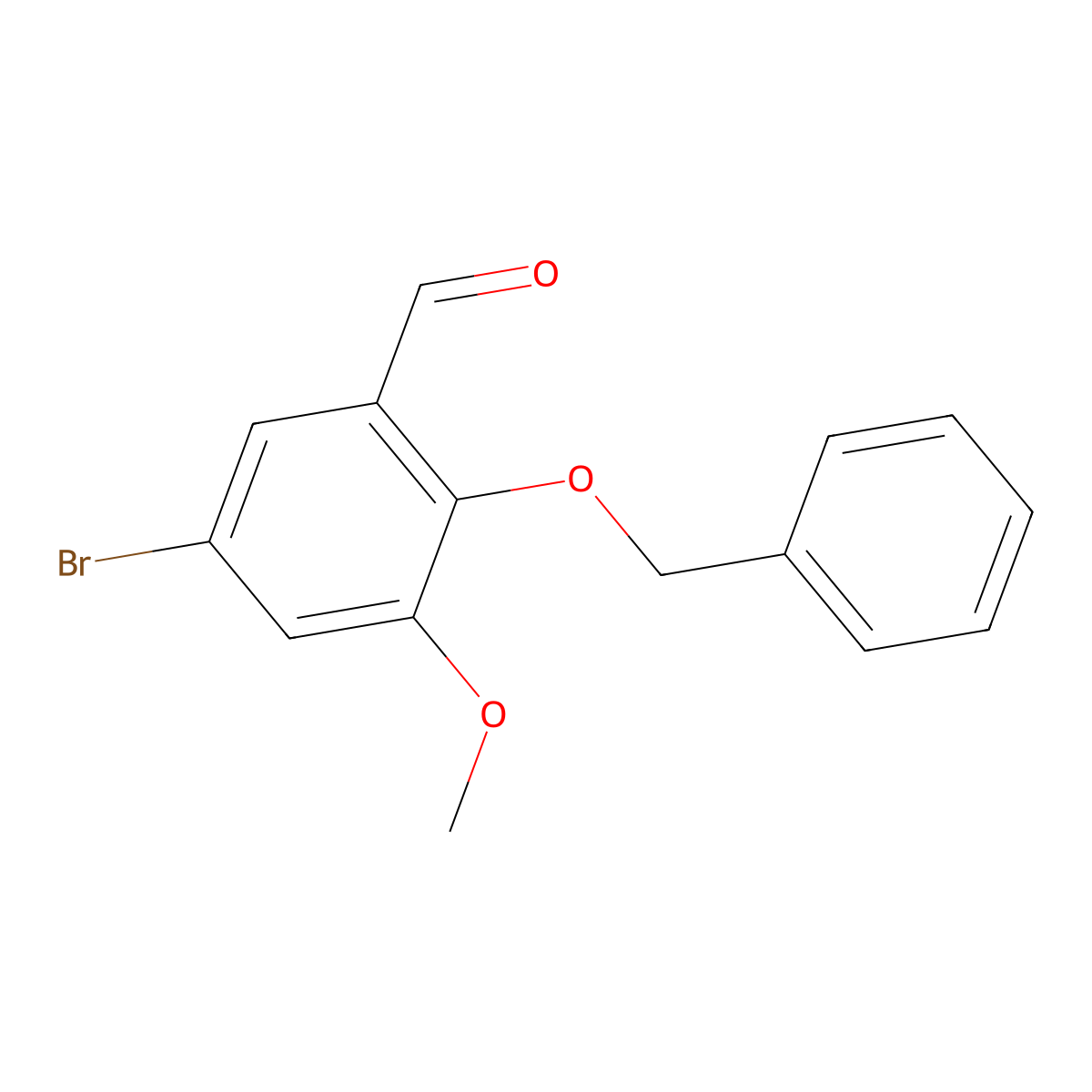 2-(Benzyloxy)-5-bromo-3-methoxybenzaldehyde molecular structure, CAS 155351-68-1